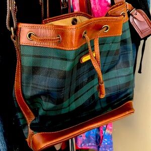 VTG Polo Ralph Lauren Blackwatch Plaid Bucket Bag